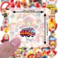 thumbnail image 6 of 35pcs-50pcs Cartoon Firefighter Stickers Emergency Stickers Funny Children Stickers for Luggage Laptop, 6 of 9