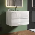 thumbnail image 2 of CITTANEO 30" Floating Bathroom Vanity with 3-Hole Ceramic Sink, Contemporary Bathroom Cabinet with 2 Drawers, White, 2 of 6