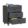 thumbnail image 6 of IKIMI 6-Piece Heavy Duty Garage Cabinet System with Workbench, Lockable Steel Storage Cabinets, Modular Tool Storage Organizer for Garage & Workshop , Black, 6 of 10