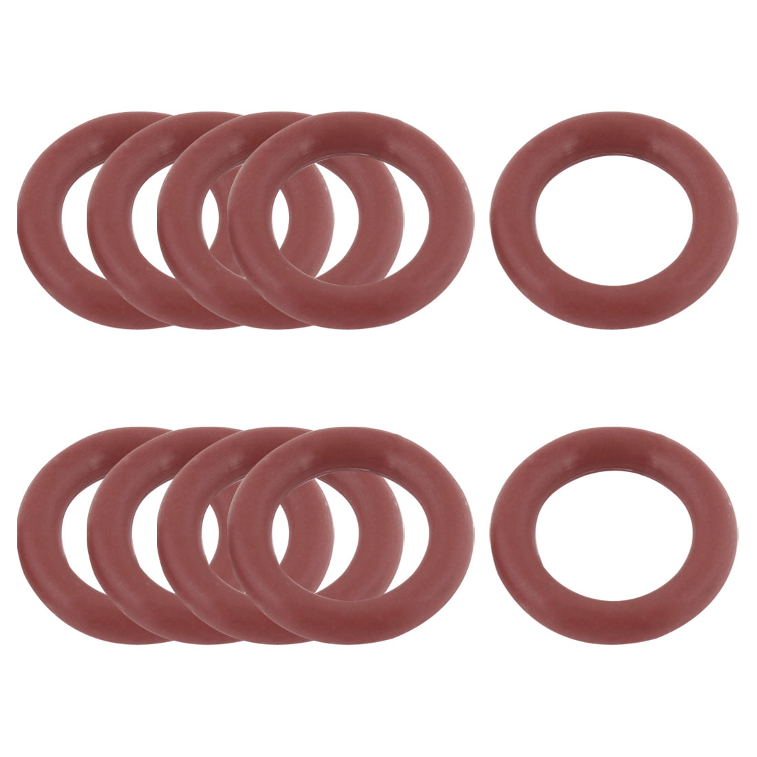 Unique Bargains 10 x Flexible Soft Rubber O Ring Seal Washers Replacement Red 16mm x 3mm