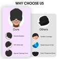 thumbnail image 5 of Headache Migraine Relief Cap,Gel Hot Cold Therapy Migraine Relief Cap,Comfortable & Strechable Ice Pack Eye Mask for Puffy Eyes, Tension, Sinus & Stress Relief,Black, 5 of 8