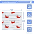 thumbnail image 2 of GZHJMY Red Crab Pattern Wash Cloths 6 Pcs Small Cotton Wash Towels for Kitchen Bathroom, 2 of 5