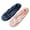 Pink/Navy, variant on Roxoni Women's Flat Slip On Terry Classic Cotton & Velour Ballerina Slippers Pack of 2