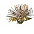 thumbnail image 2 of White And Gold Pom Pom Balloon Weight Centerpiece, 2 of 4