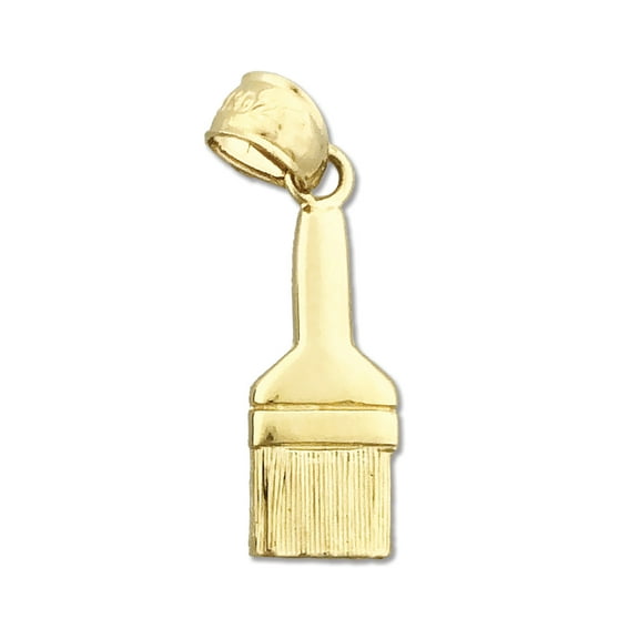 14K Gold Paint Brush Charm