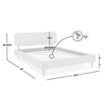 thumbnail image 3 of Jennifer Taylor Home Diego Low Upholstered Platform Bed, Queen, Light Grey Polyester, 3 of 9