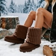thumbnail image 4 of COM STAR Women’s Winter Snow Boots Mid Calf Warm Platform Flat Outdoor Casual Walking Boots, 4 of 6
