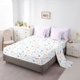 thumbnail image 5 of jejeloiu Cute Bows 7-Piece Twin Bedding Sets,Purple White Bedding Comforter Set For Bowknot Lover Reversible, 5 of 7