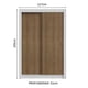 thumbnail image 3 of Ropero Closet Madesa Vivare 2 Puertas 1 Espejo BM, 3 of 5