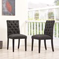 thumbnail image 1 of Modway Duchess Dining Chair Fabric Set of 2, Brown, 1 of 6