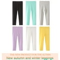 thumbnail image 6 of URMAGIC 2-7 Years Toddler Girls Basic Solid Cotton Legging Kids Stretch Leggings, 6 of 6