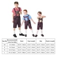 thumbnail image 7 of IBTOM CASTLE Kids Boys Oktoberfest Clothes German Bavarian Lederhosen Shorts with Plaid Shirt Socks Halloween Cosplay Beer Festival Dress up Outfit, 7 of 7