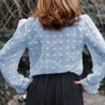 thumbnail image 2 of Blusa de encaje para mujer top de manga larga de encaje para mujer Elegante cómodo elegante transpirable cuello en V para ir de compras ANGGREK Otros, 2 of 6