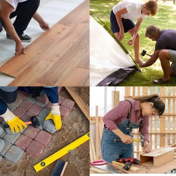 Rubber Mallet Hammer 16 Oz - Durable Eco-Friendly Rubber Hammer Head For Camp...