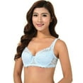 thumbnail image 3 of BLTIBY Seamless Everyday Bras for Women Solid Color Lace Wireless Full Coverage Bra Comfortable No Underwire Bralettes Light Blue 34B, 3 of 9