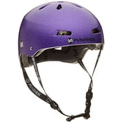 Punisher Skateboards Pro Youth 13 Vent Bright Flake Dual Safety Certified BMX Bike & Skateboard Helmet, Purple, Medium