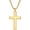 Gold, variant on Cross Necklace for Men Silver Gold Black Stainless Steel Beveled Edge Cross Chain Pendant Christian Necklace for Men Crucifix Pendant Box Chain Length 22 Inch