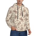 thumbnail image 2 of Honeii Cowboy Sitting On Cow Back Pattern Mens Hoodies Men's Loose Sleeve Sweatshirt,Pullover Hooded Sweatshirt for Men,Essentials Hoodie-X-Large, 2 of 7