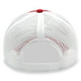 thumbnail image 2 of Daxton A Frame 5 Panel Trucker Hat High Profile Curved with Mesh, Red White No Rope, 2 of 2