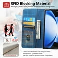 thumbnail image 4 of Dteck Case for Samsung Galaxy Z Fold 7,Detachable Magnetic Wallet RFID Blocking 2 in 1 Retro PU Leather Zipper Purse Cover Flip Folio Case with Card Holder for Galaxy Z Fold 7 5G,Blue, 4 of 9