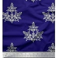 thumbnail image 1 of Soimoi Modal Satin Fabric Leaves & Floral Block Decor Fabric Printed Yard 42 Inch Wide, 1 of 3