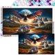 thumbnail image 1 of Pintura de diamante 5D DIY taladro redondo completo Kit de águila americana decoración del hogar 70x40cm, 1 of 9
