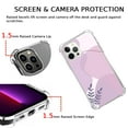 thumbnail image 3 of Minimalist Purple Leaf Case Compatible with iPhone 13 Pro Max,Unique Art Design TPU Bumper Cover Case, 3 of 5