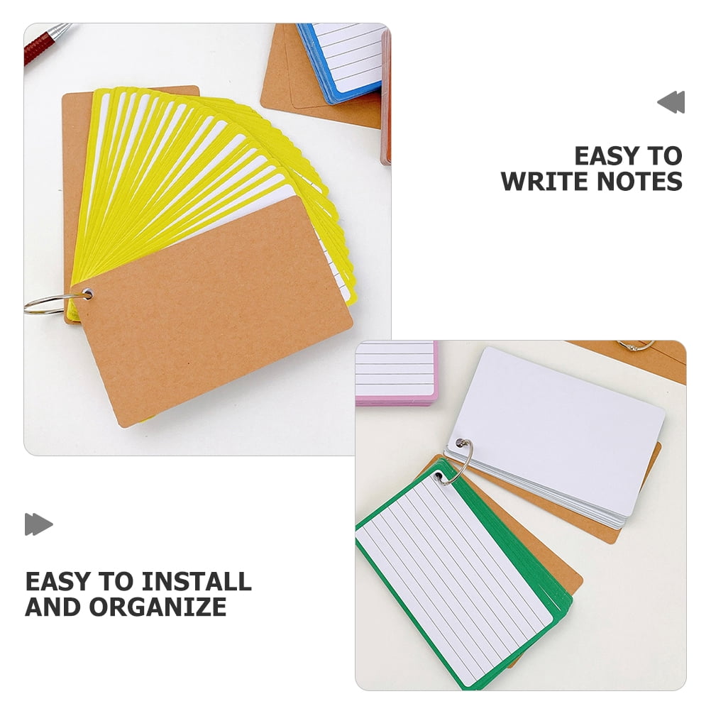 OFFIGAM 6Pcs Lined Notepad Set for Office Noting and Classroom Study Flashcards Included