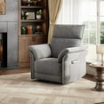 thumbnail image 2 of Power Recliner Chair Swivel Glider Upholstered Chenille Nursery Rocker Reclining Sofa Chair with Charging Port, Double-Layered Armrests & Side Pocket for Living Room and Bedroom(ship in 2 boxes), 2 of 9