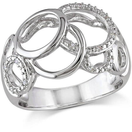 Miabella Diamond-Accent Sterling Silver Multi-Circle Design Ring