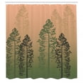 thumbnail image 3 of Ambesonne Country Shower Curtain, Pine Trees Woodland Ombre, 69"Wx70"L, Pale Rust, 3 of 3