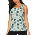 thumbnail image 2 of Picia Frog And Dragonflies Pattern Women's Workout Tank Top,Breathable Activewear,Slim Fit Athletic Top,Versatile Workout Moisture-wicking top-Medium, 2 of 9