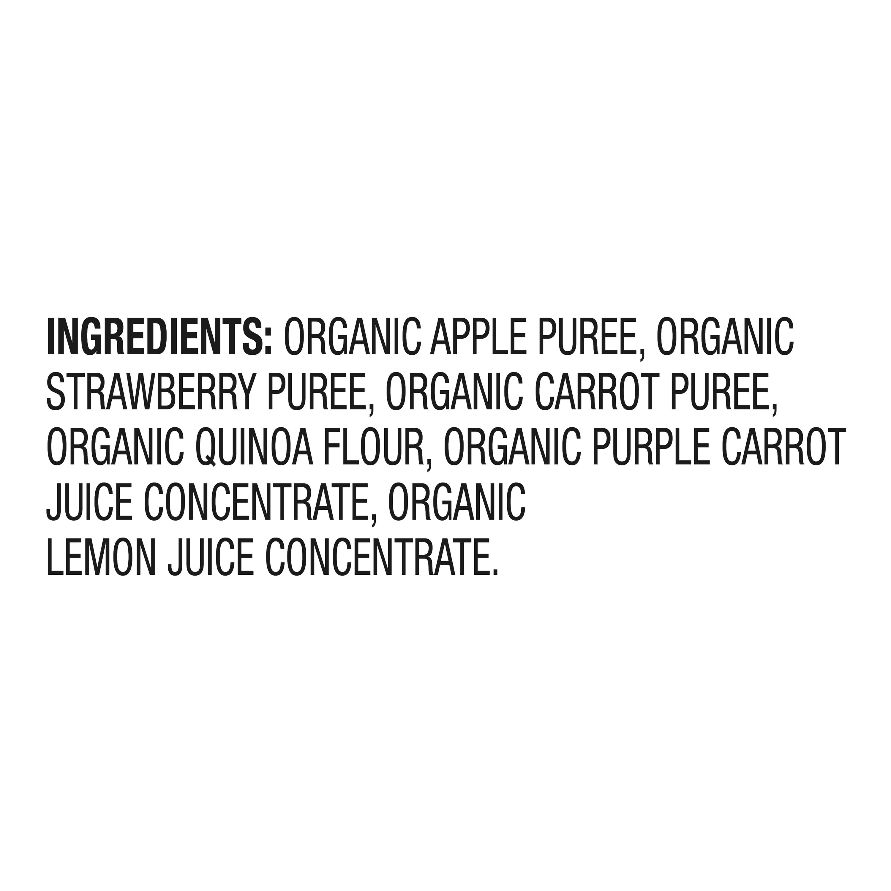 Parent's Choice Organic Stage 2 Baby Food Apple, Strawberry, Carrot, and Quinoa Puree, 4 oz Pouch