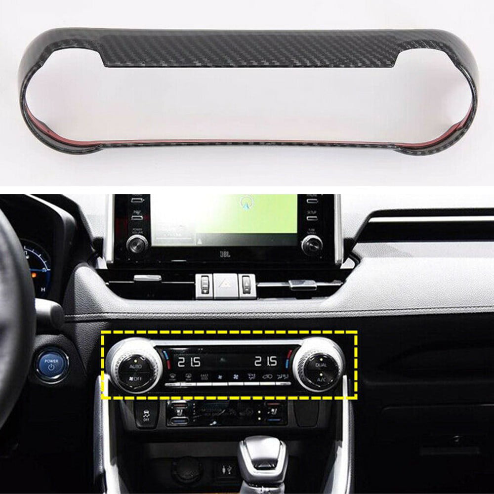Interior Window Lift Switch Panel Cover Trim For Toyota RAV4 19-20 Carbon Fiber