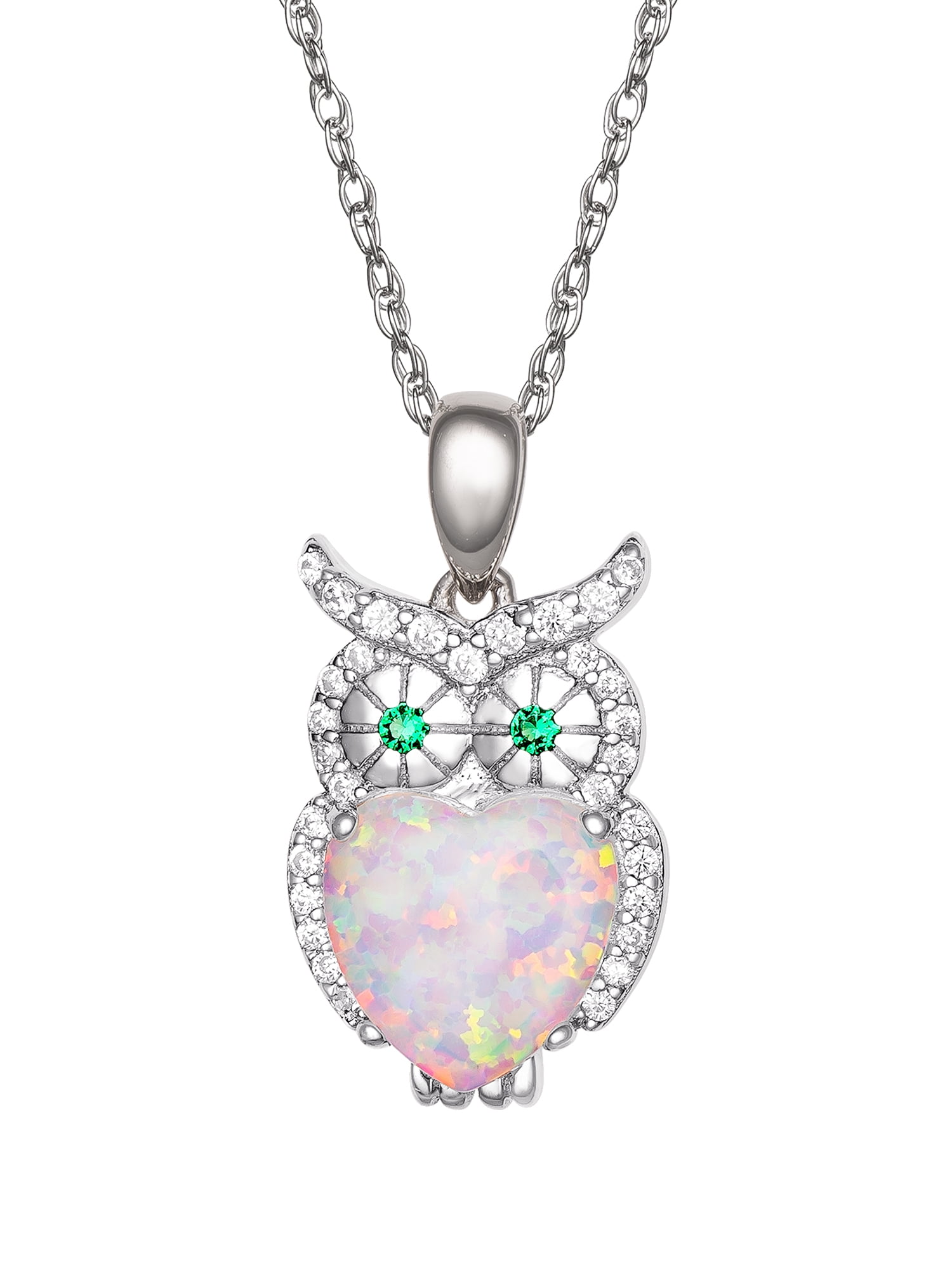 New 12mm opal heart-shaped necklace 18“ 