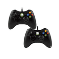 thumbnail image 4 of Microsoft Xbox 360 S 4GB Slim Gaming Console (Refurbished) - Bundle with College Hoops 2K8 Game, 2 RetroFam Wired Controllers, HDMI & AC Adapter, 4 of 6