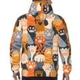 thumbnail image 7 of Wukai Cute Cat Paw Print Men Hoodies Fleece Sweatshirts Long Sleeve Sweaters Pullover Fall Outfits Winter Clothes-XX-Large, 7 of 7