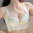 thumbnail image 2 of ATOYSOY Women's Everyday Bra Lace Splicing Floral Embroidered Small Cup Wirefree Breathable Push Up Bralette Teens Workout Solid Color Underwear Comfort Bra Green M, 2 of 5