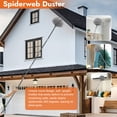 thumbnail image 5 of 20FT High Reach Duster Kit with 3-12FT Splicable Extension Pole, Cobweb Duster, Window Squeegee & Scrubber, Spider Web Brush, Feather Duster for High Ceilings & Windows, Grey, 5 of 7