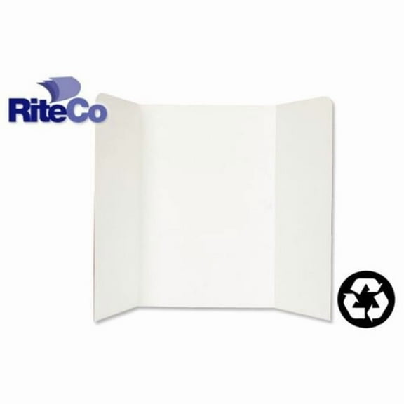RiteCo Raydiant 22101 Riteco Tri-Fold Presentation Boards 48 In. X 36 In. White - 24 Pack