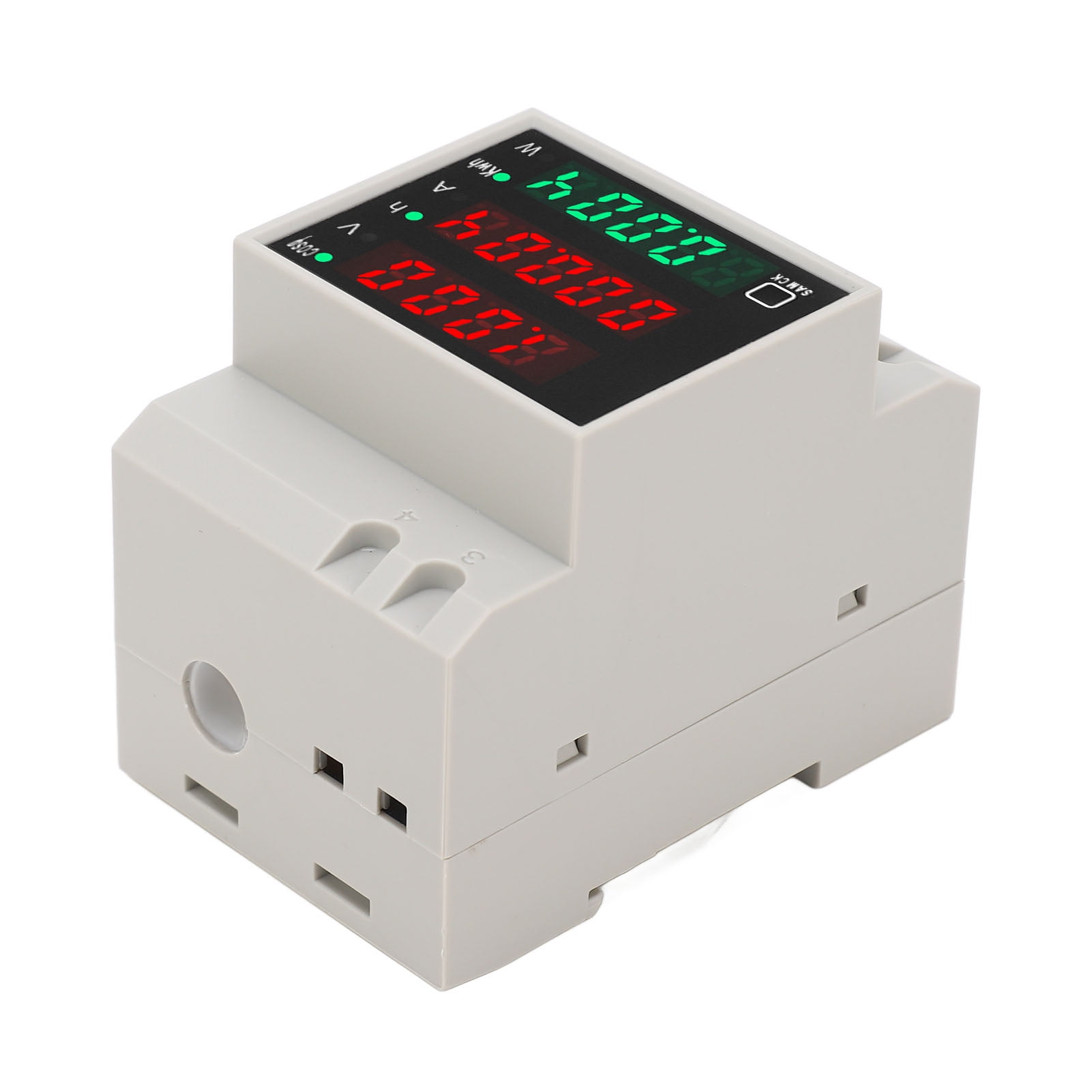 Ammeter Voltmeter, AC80300V 100A DIN Rail Power Meter PC Digital Display Current For Schools