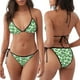 thumbnail image 3 of Balery Green Leaves Pijama Estampado Bikini de Dos Piezas para Mujer - Conjunto de Bikini Ajustable Sexy y Cómodo para Playa, 3 of 6