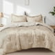 thumbnail image 1 of Comfort Spaces Juego de Edredones de Terciopelo Acogedores Tamaño Full/Queen, Juego de Cama de 3 Piezas de Lujo para Todas las Estaciones con Plumón Alternativo, Color Champán, 1 of 7