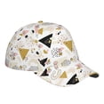 thumbnail image 3 of Naloa Original Classic Low Profile Hat Men Women Baseball Cap Dad Hat Adjustable Unconstructed Geometric Triangle Print Cap, 3 of 9