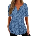 thumbnail image 1 of Birdeem T-Shirt Décontracté à Manches Courtes Col en V Imprimé Mode pour Femmes, 1 of 6
