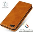 thumbnail image 5 of iPhone 8 Wallet Case, iPhone 7 Case, Premium PU Leather Flip Folio Case With Kickstand,Card Slot,Magnetic Closure [TPU Shockproof Interior Protective Case] for iPhone SE 2nd 2020 Edition, Khaki, 5 of 14