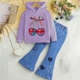 thumbnail image 2 of Hessimy Toddler Boys Girls Spring Summer 2Pcs Long Sleeve Soft Soft Fabric Sleepwear Pajamas Tops Pants Casual Homewear, Breathable Soft Fabric, 3M-12Y(Light Purple,4-5 Years), 2 of 3