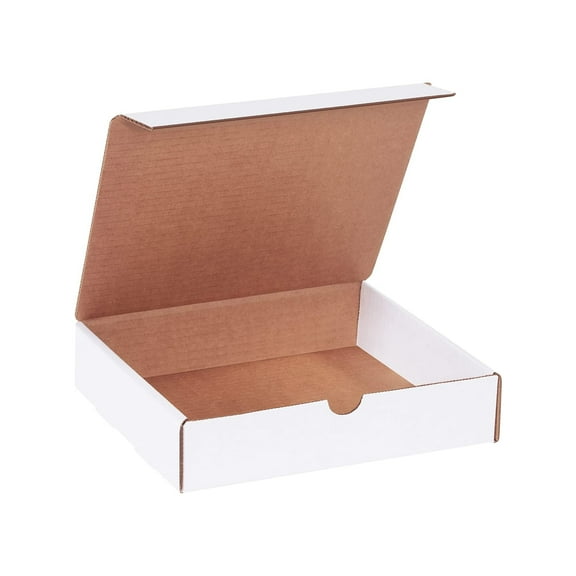 BOX USA Small Shipping Boxes 9"L x 8"W x 2"H, 50-Pack Cardboard Box Crush-Proof Carton for Mailing, Storing, Package, Gifts, Crafts, Business or Home, White 9x8x2 982
