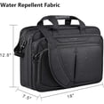 thumbnail image 3 of KROSER 17.3" Premium Canvas Laptop Messenger Bag - Black, 1-Piece, 3 of 8