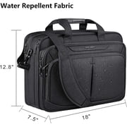 KROSER 17.3 Premium Canvas Laptop Messenger Bag - Black, 1-Piece